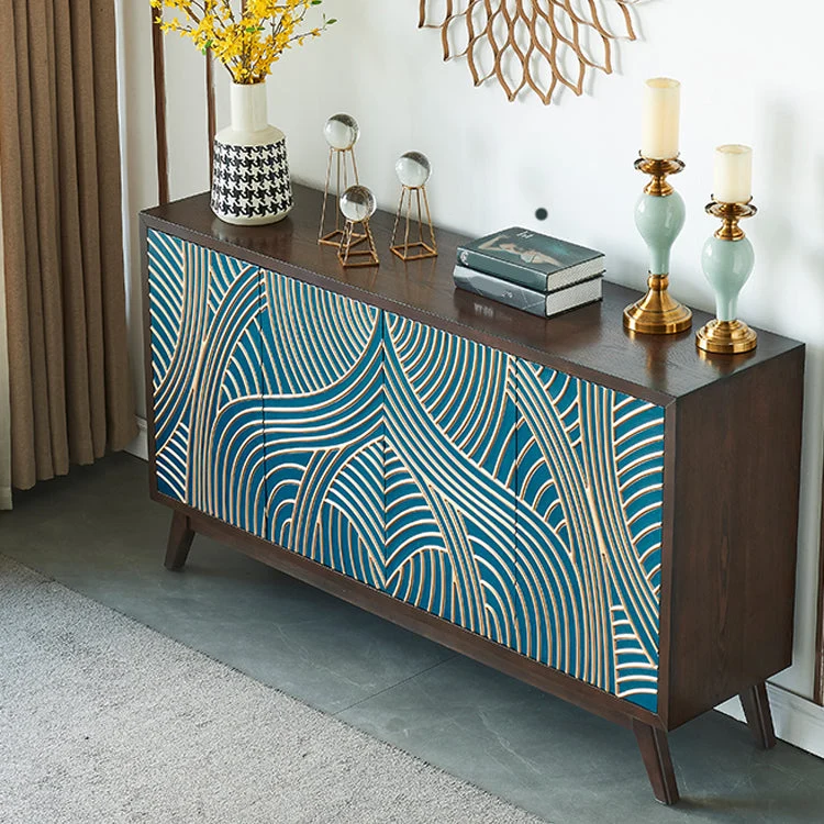 Uni Wood Sideboard Table Contemporary Sideboard Cabinet Kitchen 31l