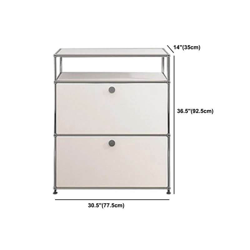 White Van metaal Sideboard Drawers Contemporary Indoor Dining Buffet 30
