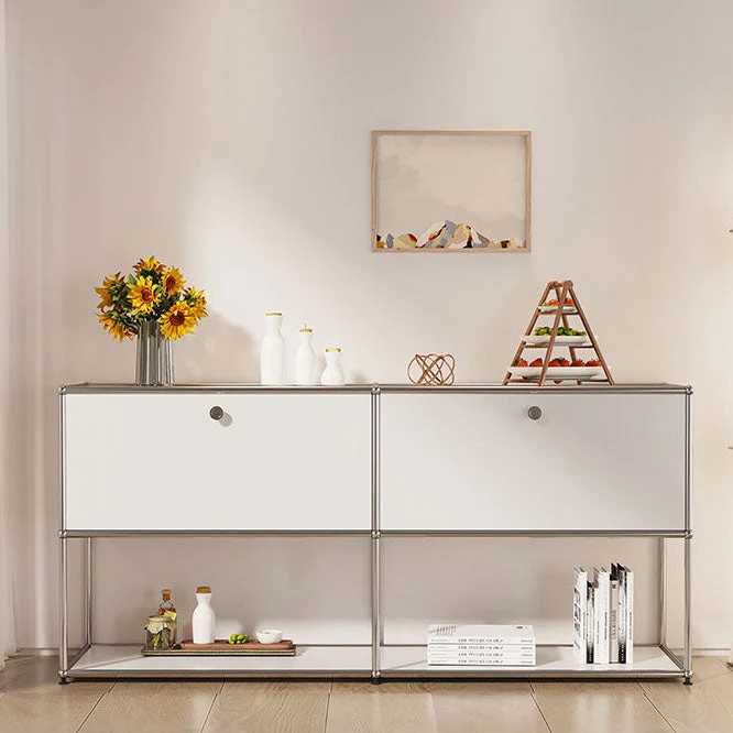 White Van metaal Sideboard Drawers Contemporary Indoor Dining Buffet 30