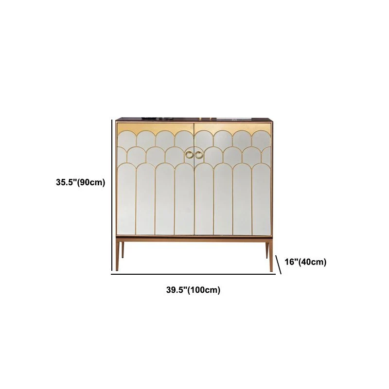 Wood Buffet Sideboard Glam Style Sideboard Table Living Room met Stoelen Set 39l