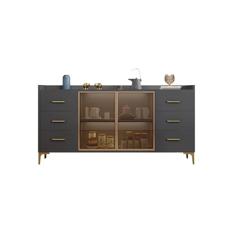 Wood Buffet Table Glam Style Side Board Cabinet and Drawers Gemaakt van Teakhout 31l