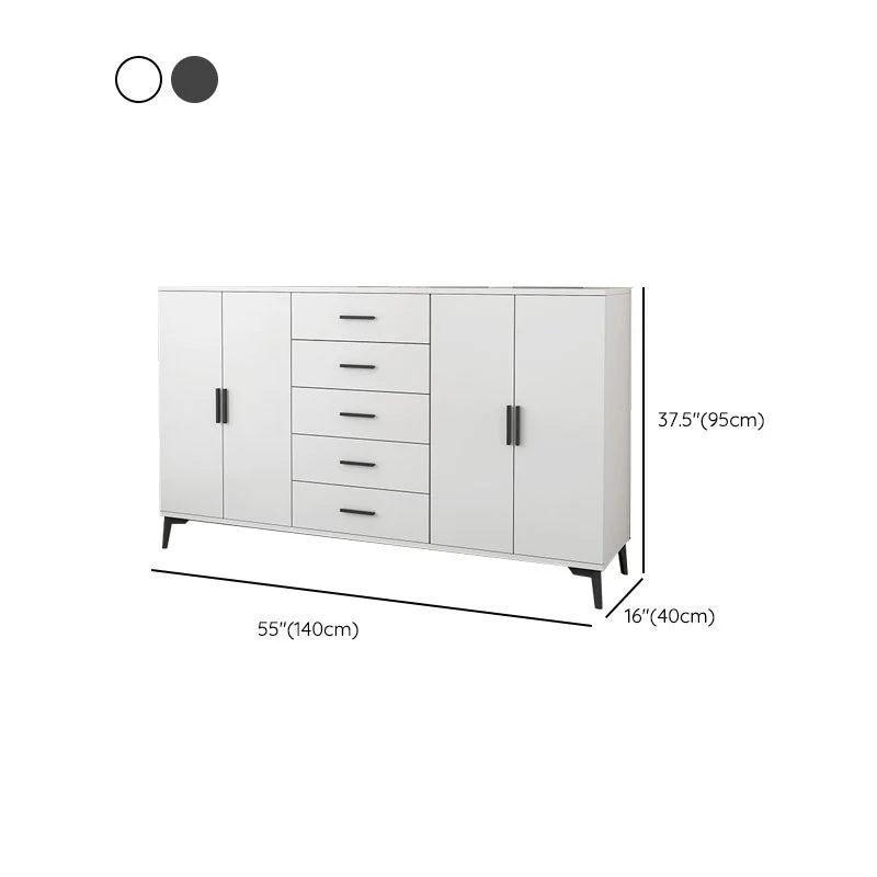Wood Sideboard Contemporain Style Side Board Cabinets and Drawers 20l