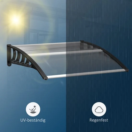 4goodz Deurluifel Afdak 96x103x27 cm met UV-, Regen- en Zonbescherming