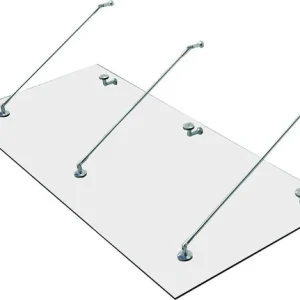 4goodz Glazen Deurluifel Gehard Glas met RVS - 200X90 cm