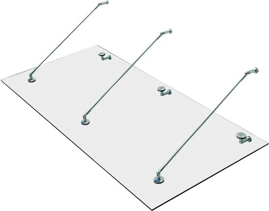4goodz Glazen Deurluifel Gehard Glas met RVS - 200X90 cm