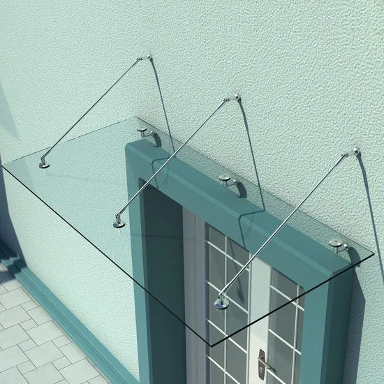 4goodz Glazen Deurluifel Gehard Glas met RVS - 200X90 cm