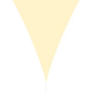 hanSe® Schaduwdoek Driehoek Gelijkbenig Waterdoorlatend 3,5x3,5x4,95 m Creme