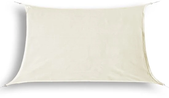 hanSe® Schaduwdoek Rechthoek Waterafstotend 3x4,5 m Zonnedoek Creme