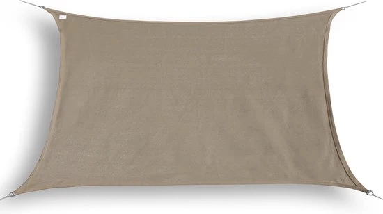 hanSe® Schaduwdoek Rechthoek Waterdoorlatend 1,5x2 m Zonnedoek Taupe