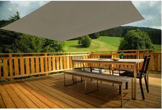 HanSe® Schaduwdoek Rechthoek Waterdoorlatend m - zonnedoek