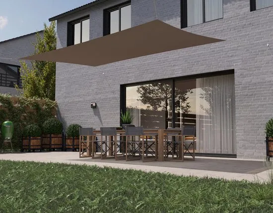 HanSe® Schaduwdoek Rechthoek Waterdoorlatend m - zonnedoek