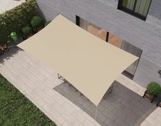 HanSe® Schaduwdoek Trapezium Waterdoorlatend 4-5x3 m