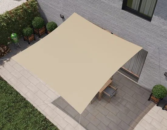 HanSe® Schaduwdoek Vierkant Waterdicht 2x2 m - zonnedoek