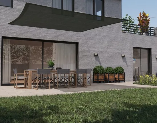 HanSe® Schaduwdoek Vierkant Waterdoorlatend 2x2 m - zonnedoek