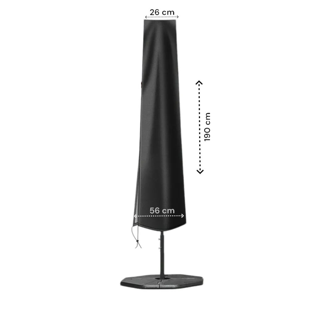 Hoes voor Zweefparasol - 190 x 56 cm - Parasolhoes met Rits - Voor Zweefparasol en Staande Parasol - Waterafstotend
