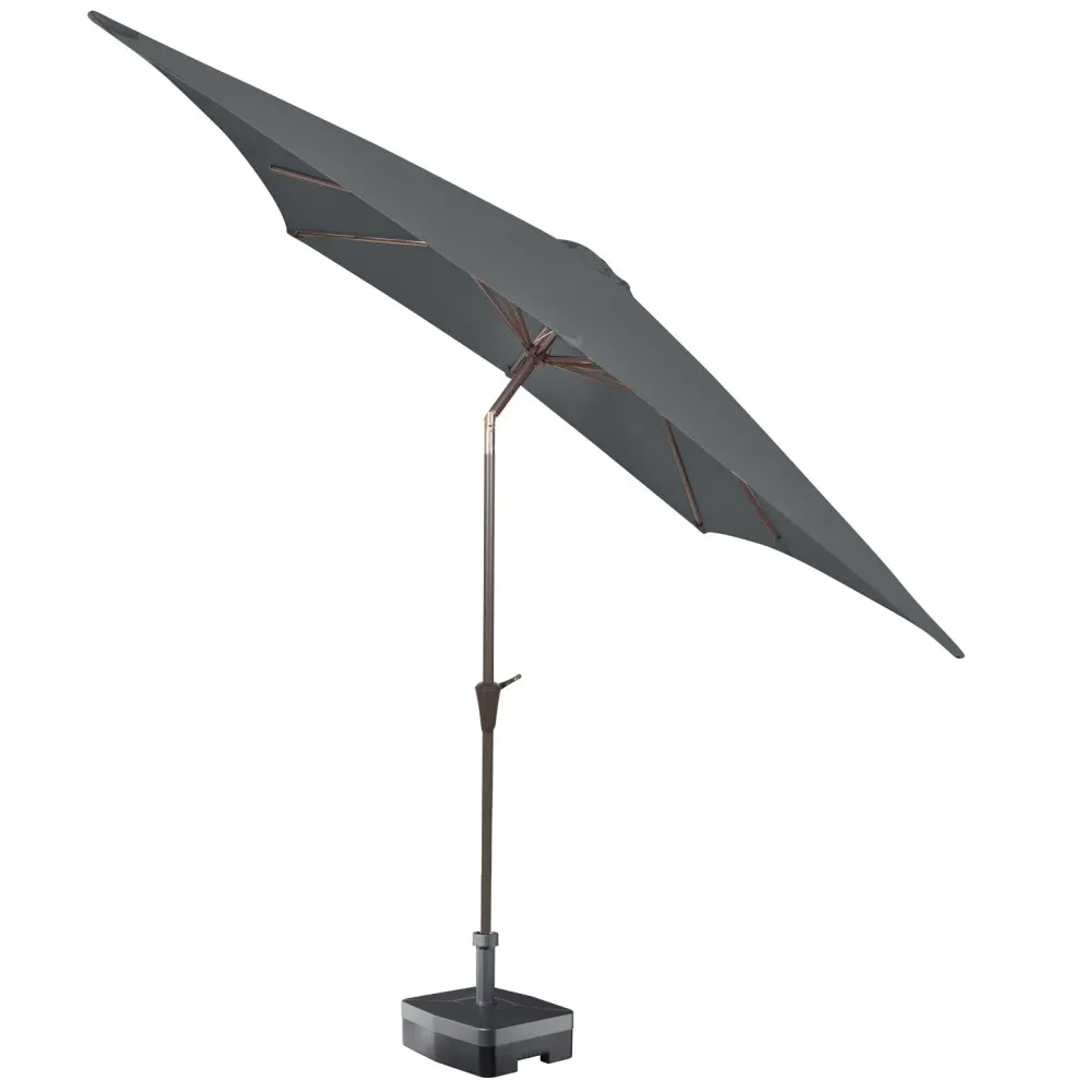 Kopu® Altea Parasol Vierkant 230x230cm Windvanger Grijs