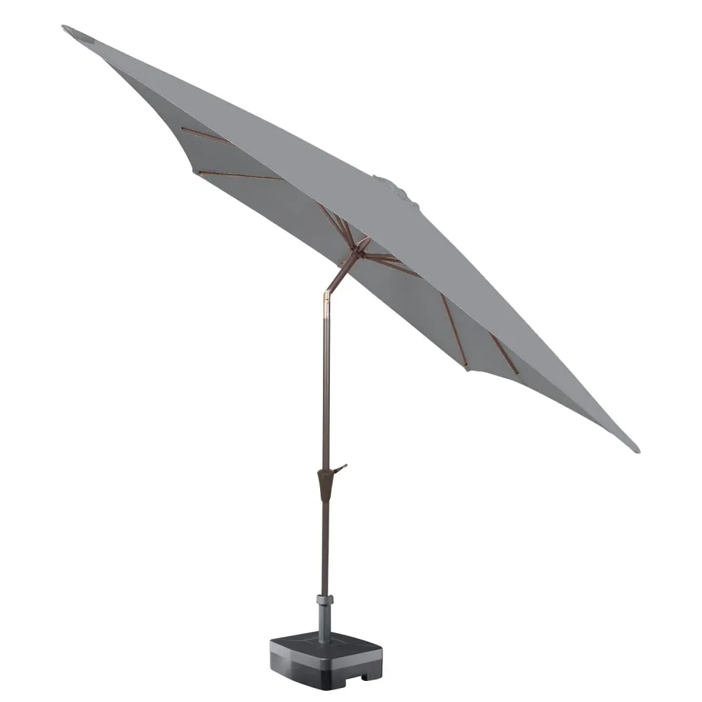Kopu® Altea Parasolset Vierkant 230x230 cm met Hoes - Lichtgrijs
