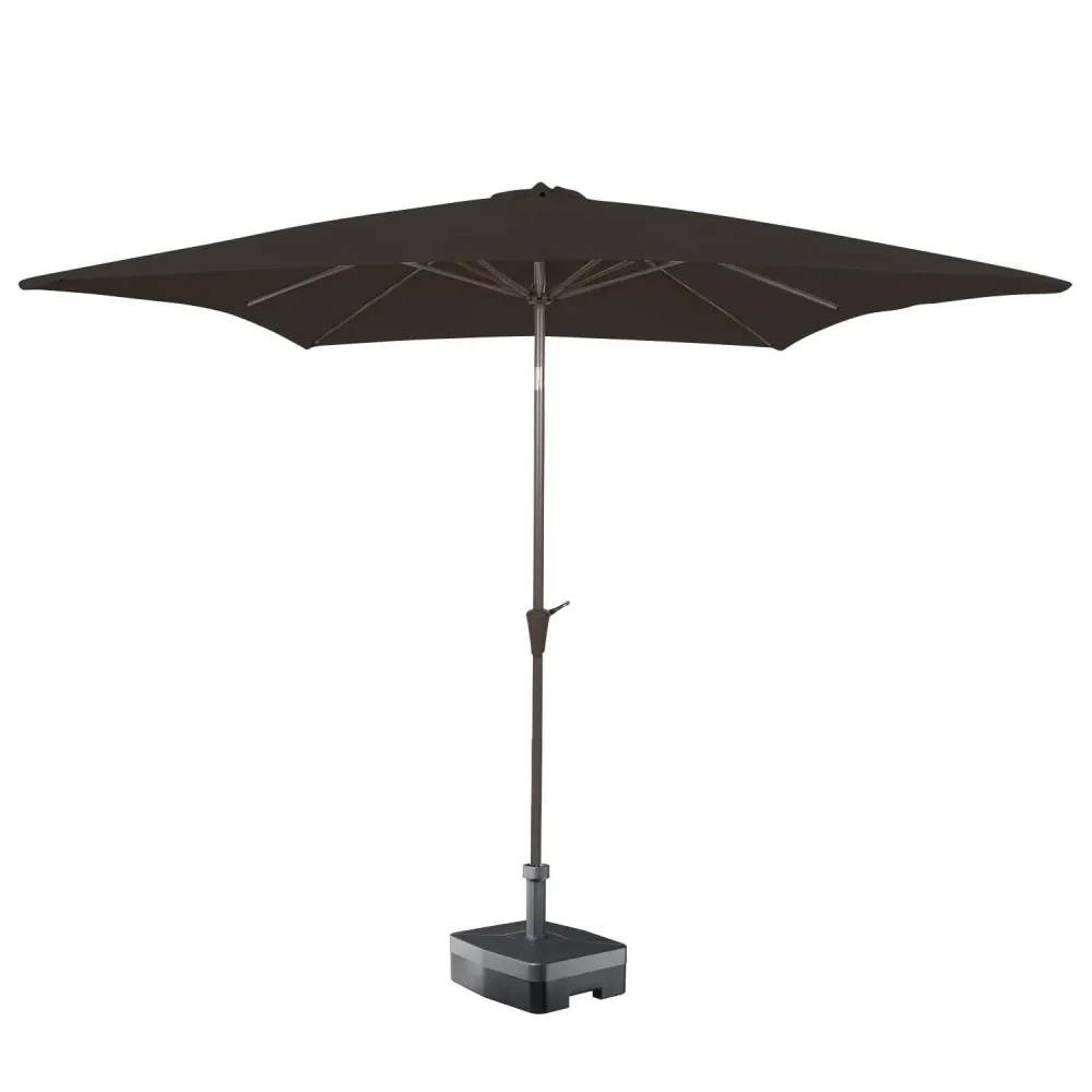 Kopu® Altea Parasolset Vierkant 230x230 cm met Hoes en Voet - Charcoal