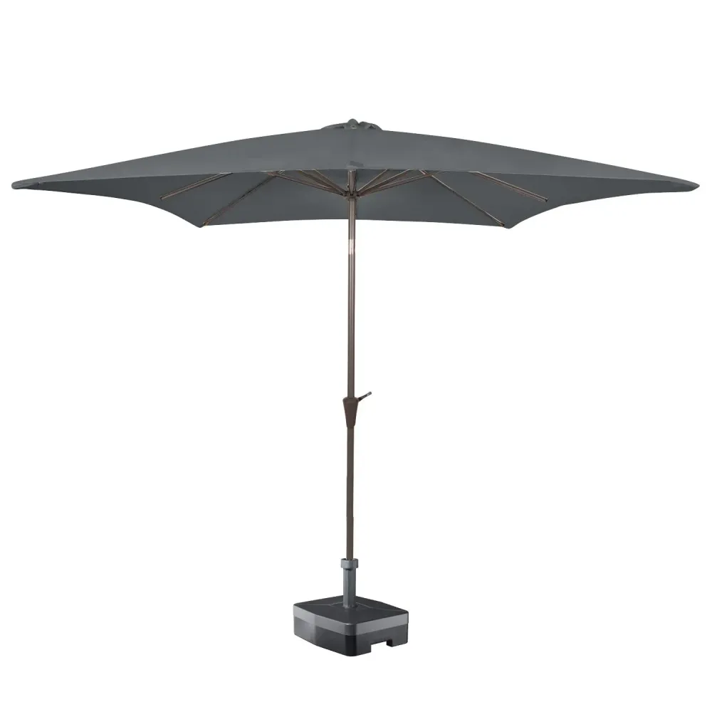 Kopu® Altea Parasolset Vierkant 230x230 cm met Hoes en Voet - Grijs