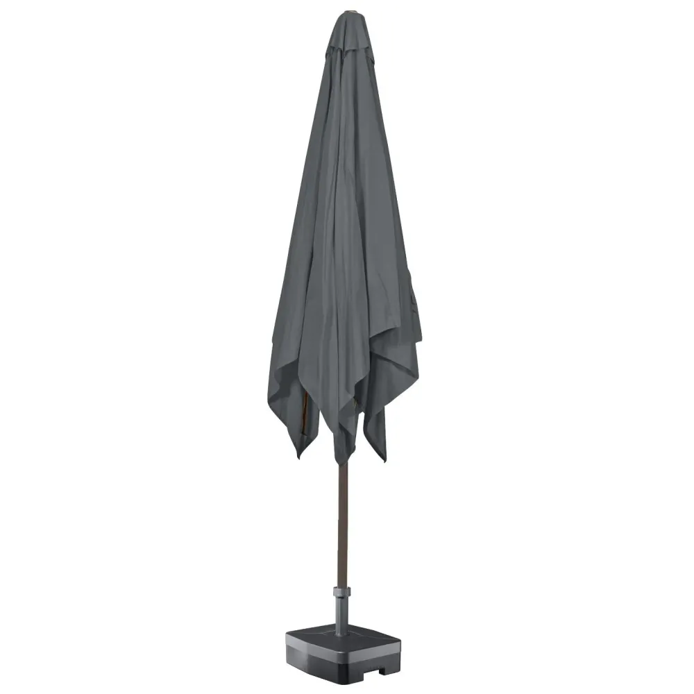 Kopu® Altea Parasolset Vierkant 230x230 cm met Hoes en Voet - Grijs