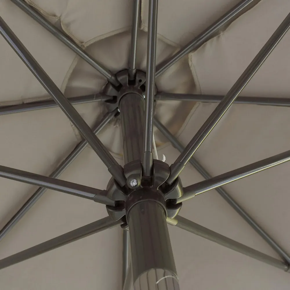 Kopu® Altea Parasolset Vierkant 230x230 cm met Hoes en Voet - Taupe