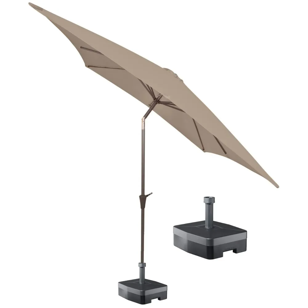 Kopu® Altea Parasolset Vierkant 230x230 cm met Voet - Taupe
