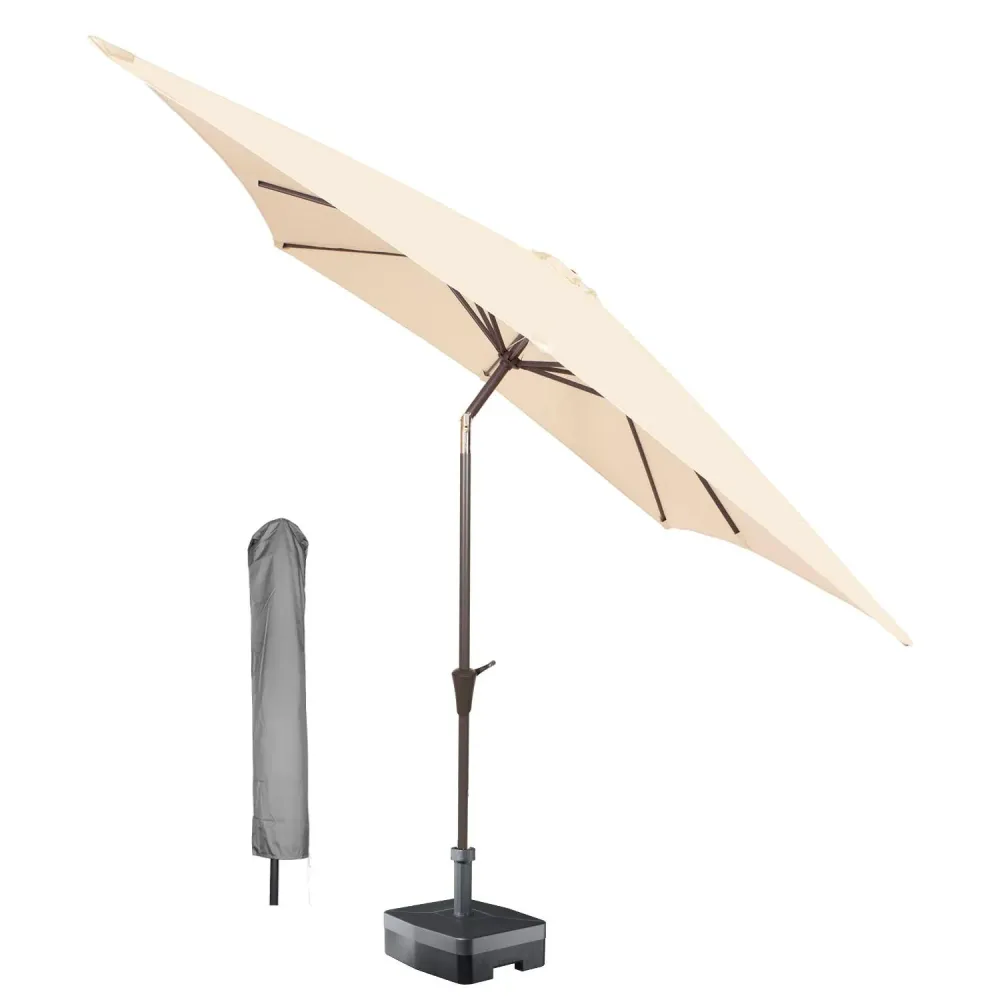 Kopu® Altea Parasolset Vierkant 230x230 cm met Hoes - Creme