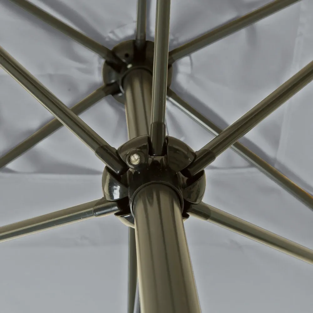 Kopu® Bilbao Parasol Rechthoekig 150x250 cm met Knikarm - Lichtgrijs
