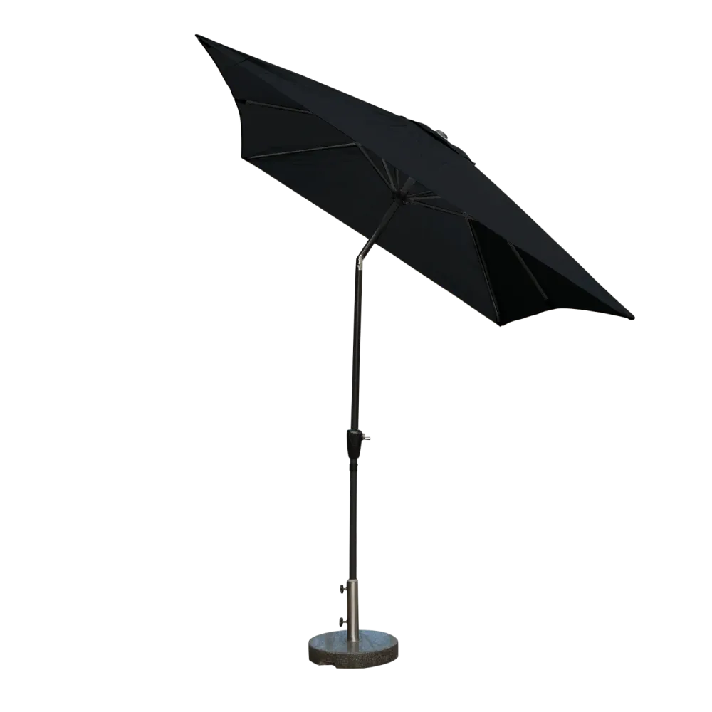 Kopu® Bilbao Parasol Rechthoekig 150x250 cm met Knikarm - Zwart