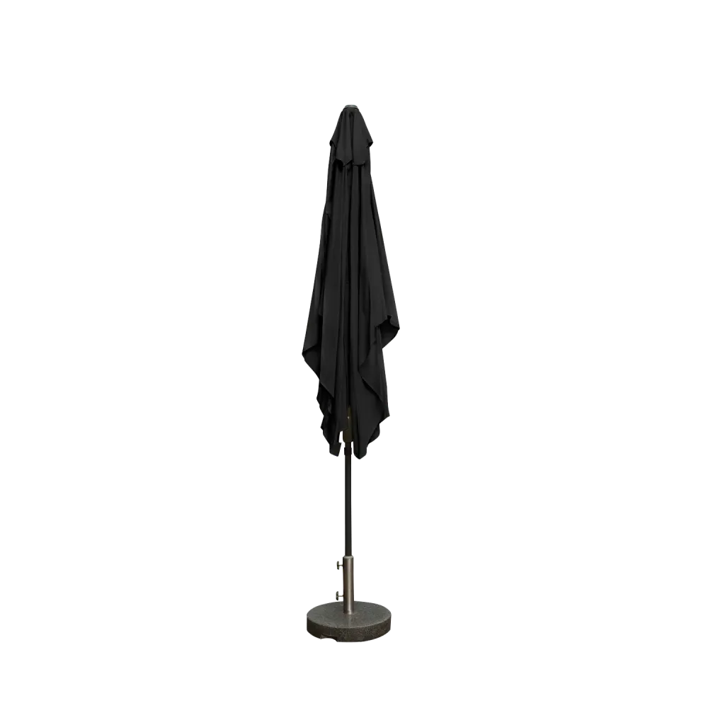 Kopu® Bilbao Parasol Rechthoekig 150x250 cm met Knikarm - Zwart