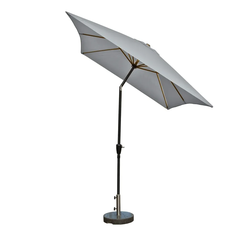 Kopu® Bilbao Parasolset Rechthoekig 150x250 cm met Voet - Lichtgrijs