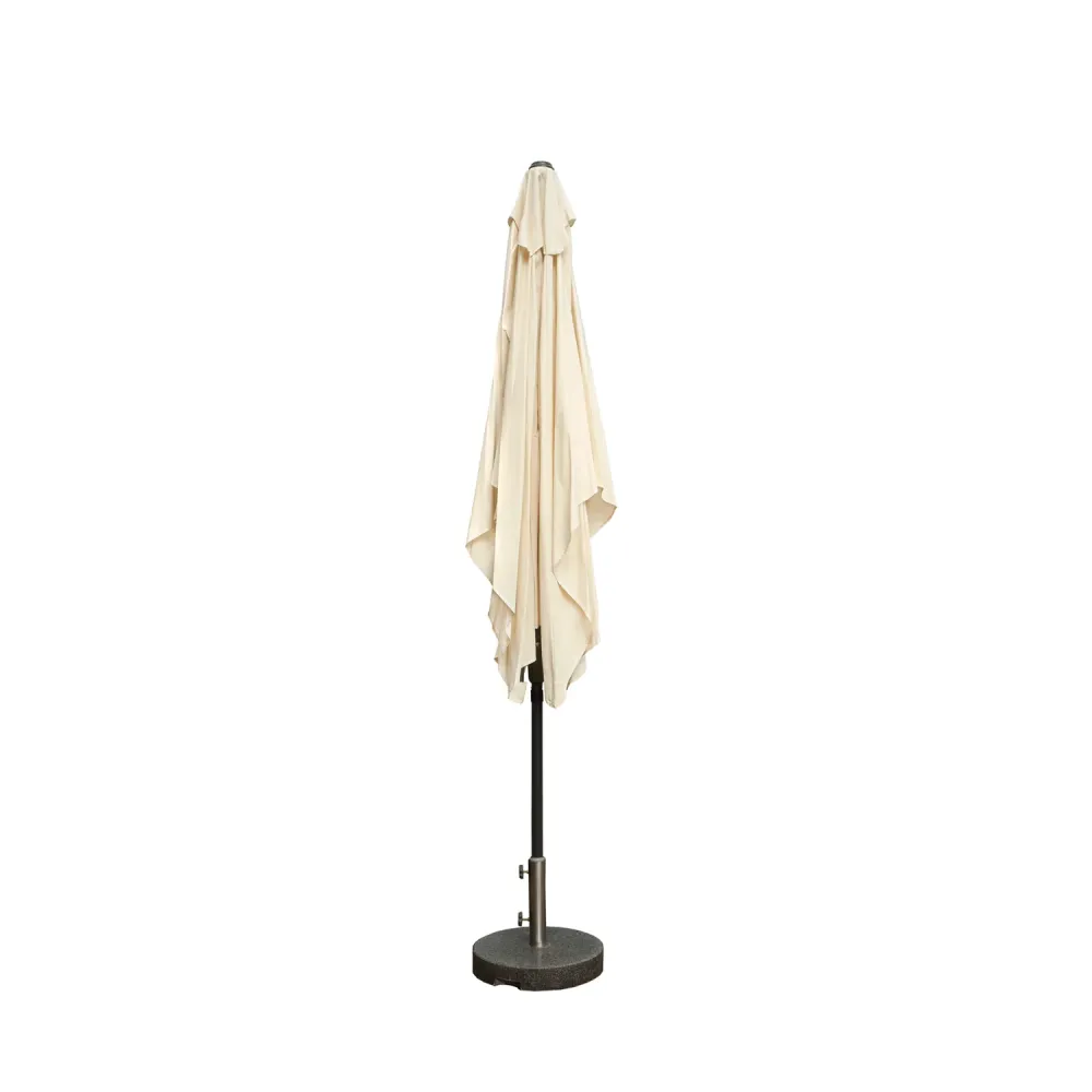 Kopu® Bilbao Rechthoekige Parasol 150x250 cm met hoes en voet - Creme