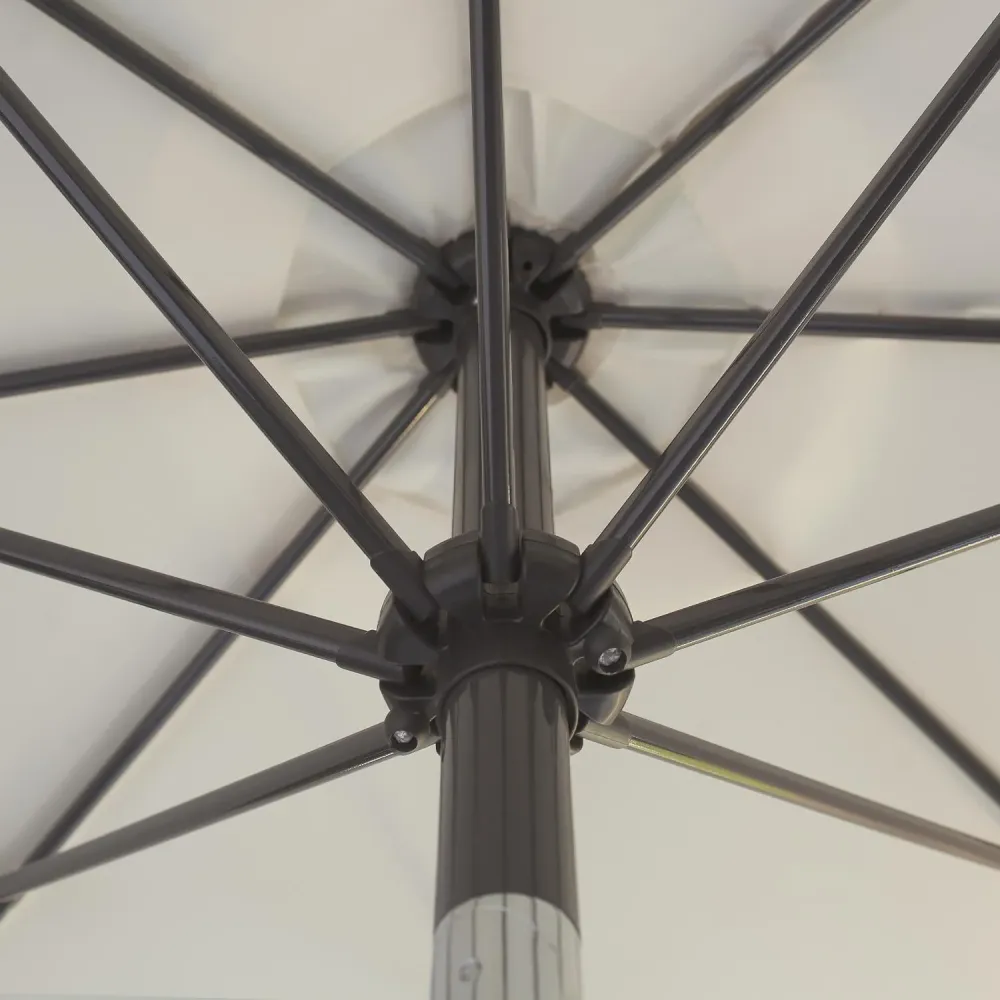 Kopu® Calma Natural - Stevige Ronde Aluminium Parasol doorsnede 300cm