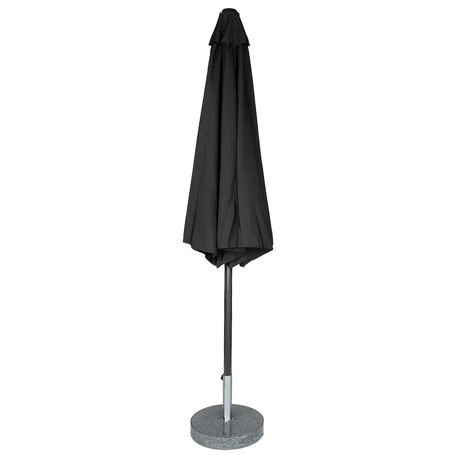Kopu® Calma Parasol Rond 300 cm met Windvanger - Zwart