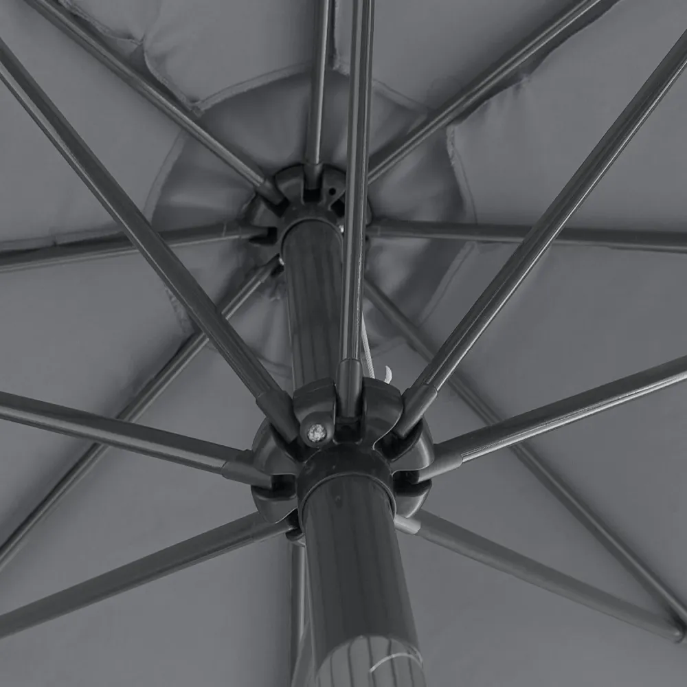 Kopu® Calma Parasol Rond 300 cm met Windvanger - Grijs