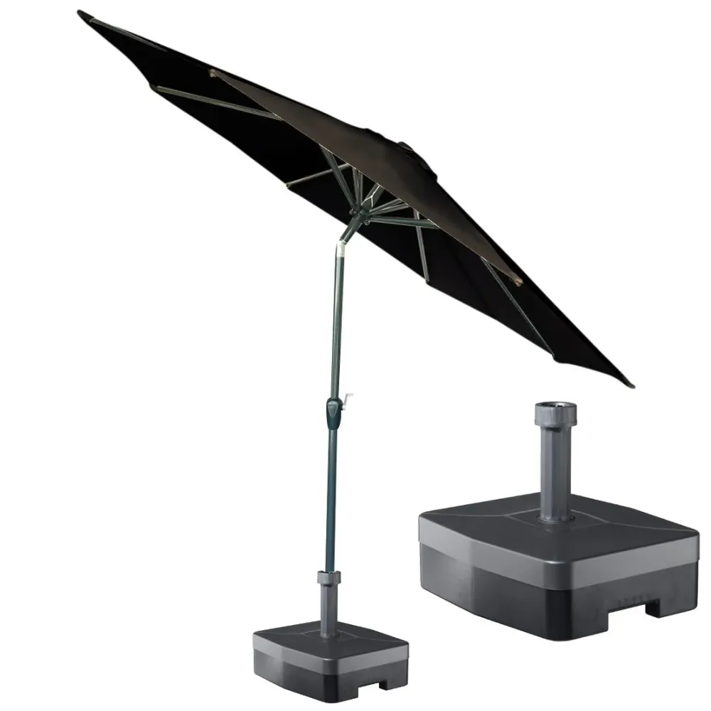 Kopu® Calma Parasolset Rond 300 cm met Voet - Antraciet