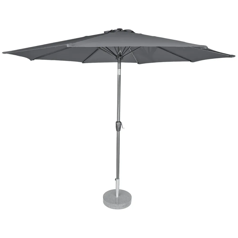 Kopu® Calma Parasolset Rond 300 cm met Hoes en Voet - Grijs
