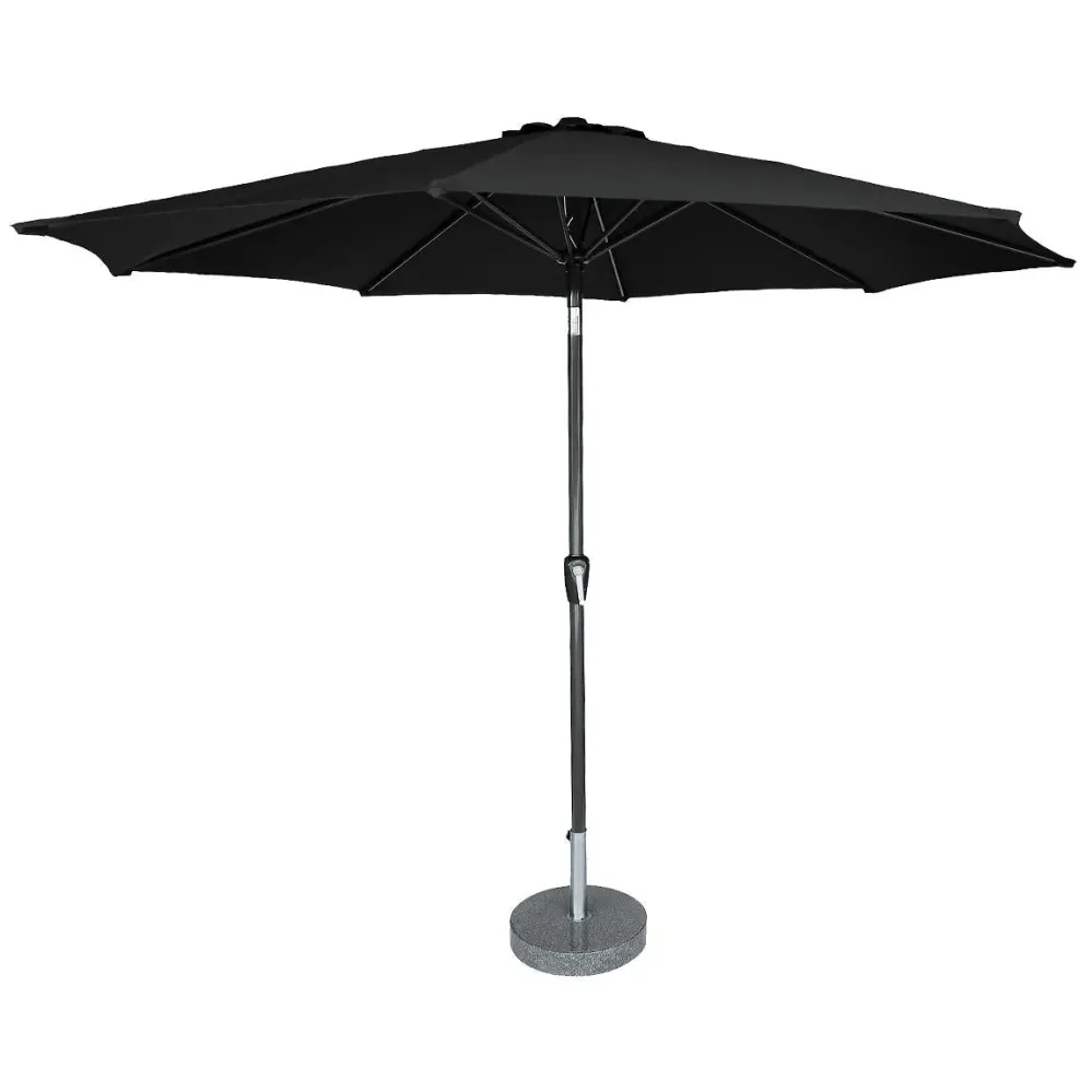 Kopu® Calma Parasolset Rond 300 cm met Voet - Zwart