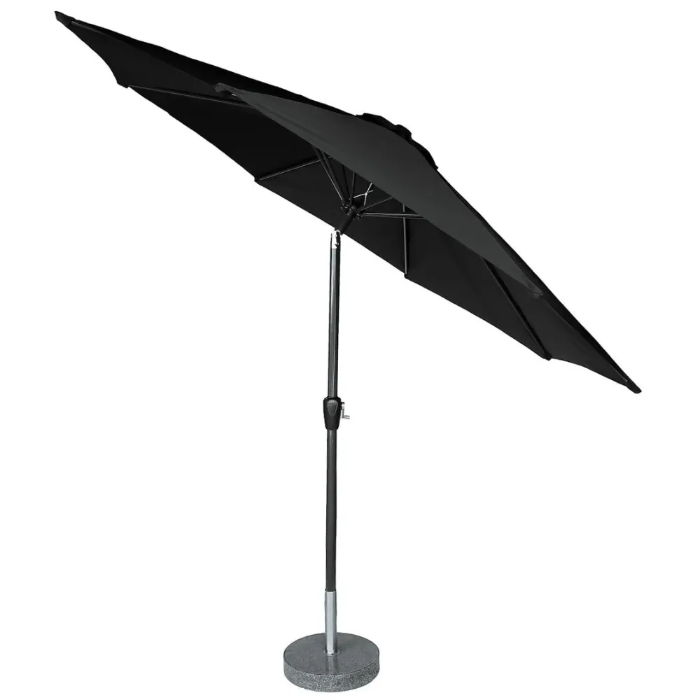Kopu® Calma Parasolset Rond 300 cm met Voet - Zwart