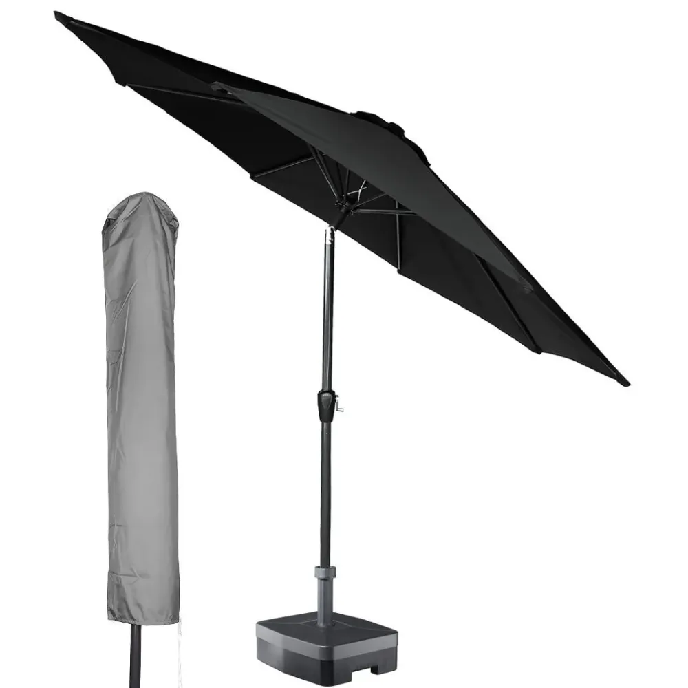 Kopu® Calma Parasolset Rond 300 cm met Hoes - Zwart