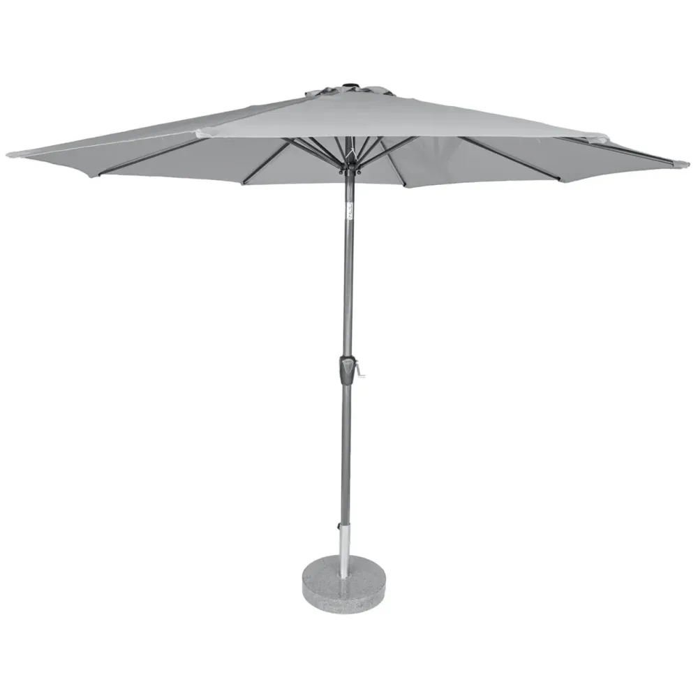 Kopu® Calma Parasolset Rond 300 cm met Hoes en Voet - Lichtgrijs (Copy)
