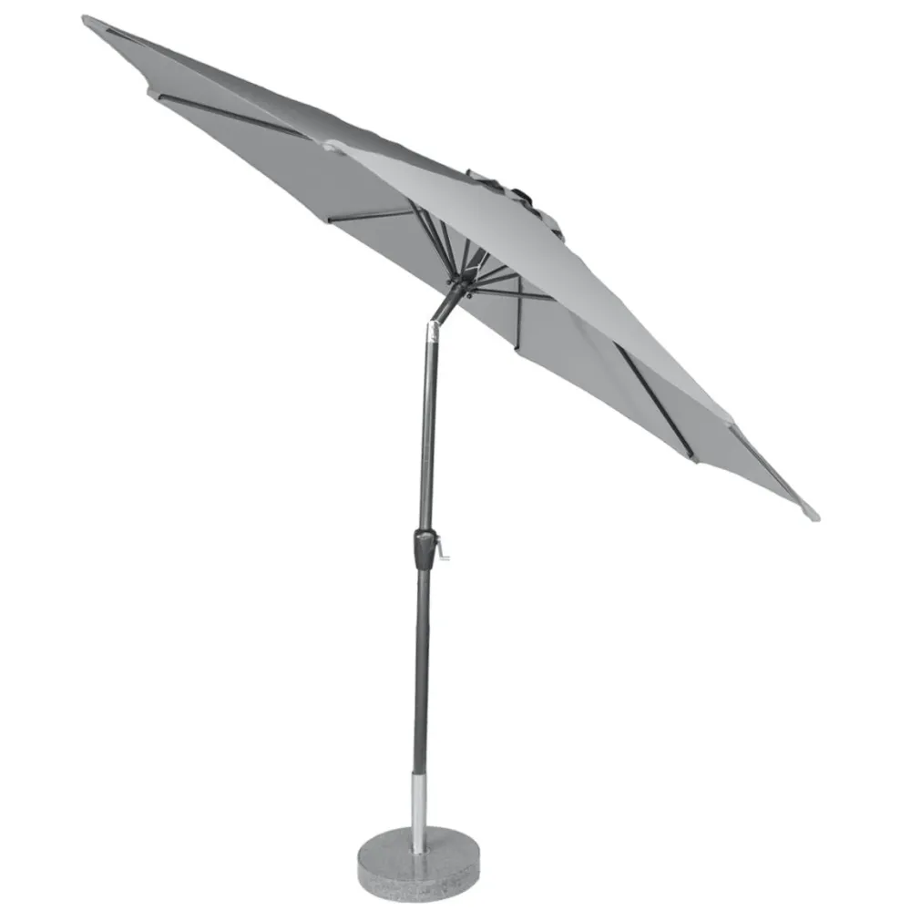 Kopu® Calma Parasolset Rond 300 cm met Hoes en Voet - Lichtgrijs (Copy)