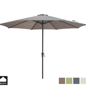 Kopu® Madrid 350 cm Grote Parasol Rond met Beschermhoes - Taupe