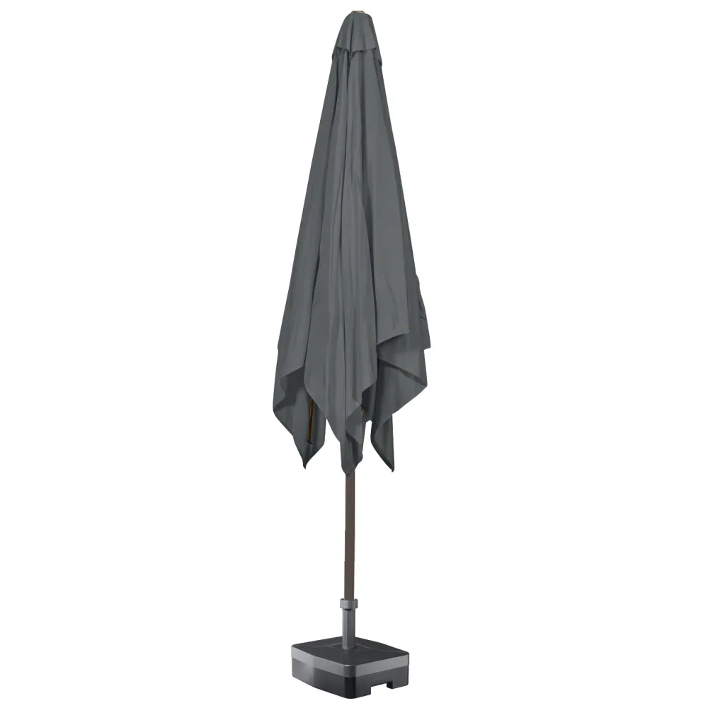Kopu® Malaga Parasolset Vierkant 200x200 cm met Hoes - Grijs