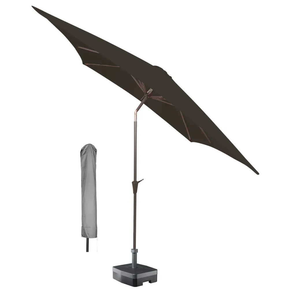 Kopu® Malaga Parasolset Vierkant 200x200 cm met Hoes - Antraciet