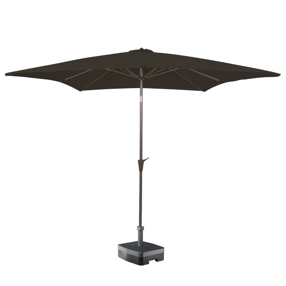Kopu® Malaga Parasolset Vierkant 200x200 cm met Hoes - Antraciet