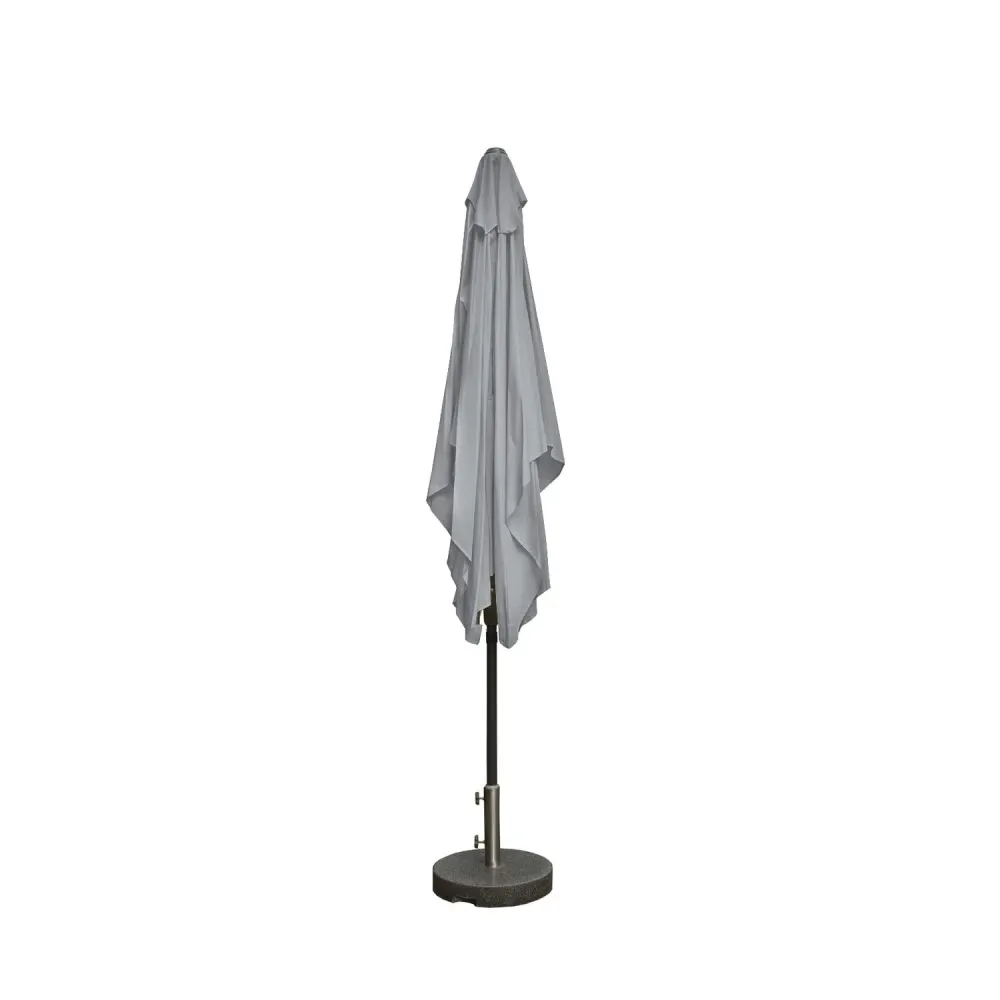Kopu® Malaga Parasolset Vierkant 200x200 cm met Hoes en Voet - Lichtgrijs