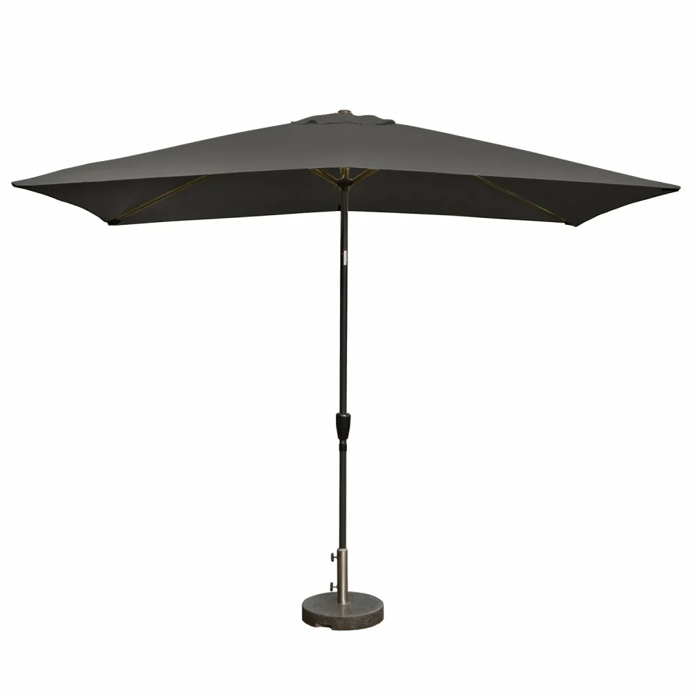 Kopu® rechthoekige parasol Bilbao 150x250 cm met hoes - Antraciet