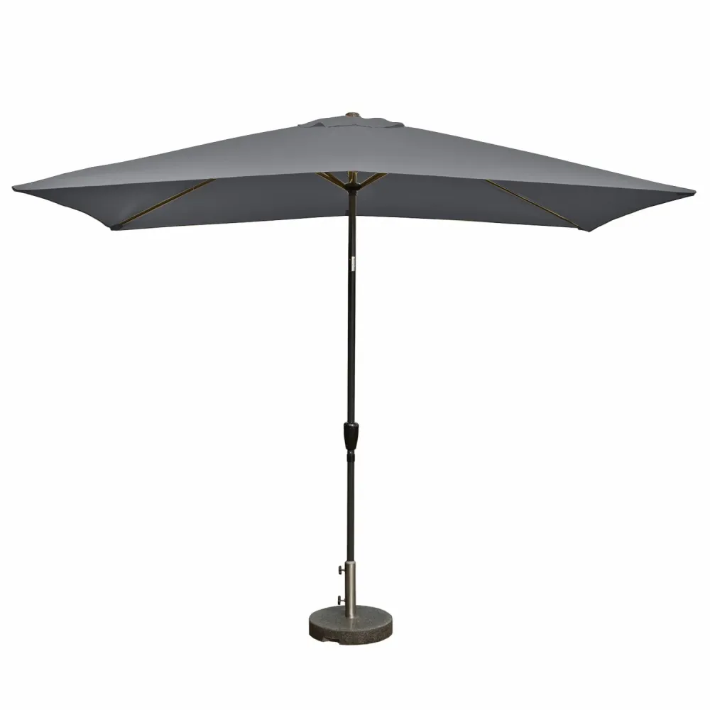 Kopu® rechthoekige parasol Bilbao 150x250 cm met hoes - Grey