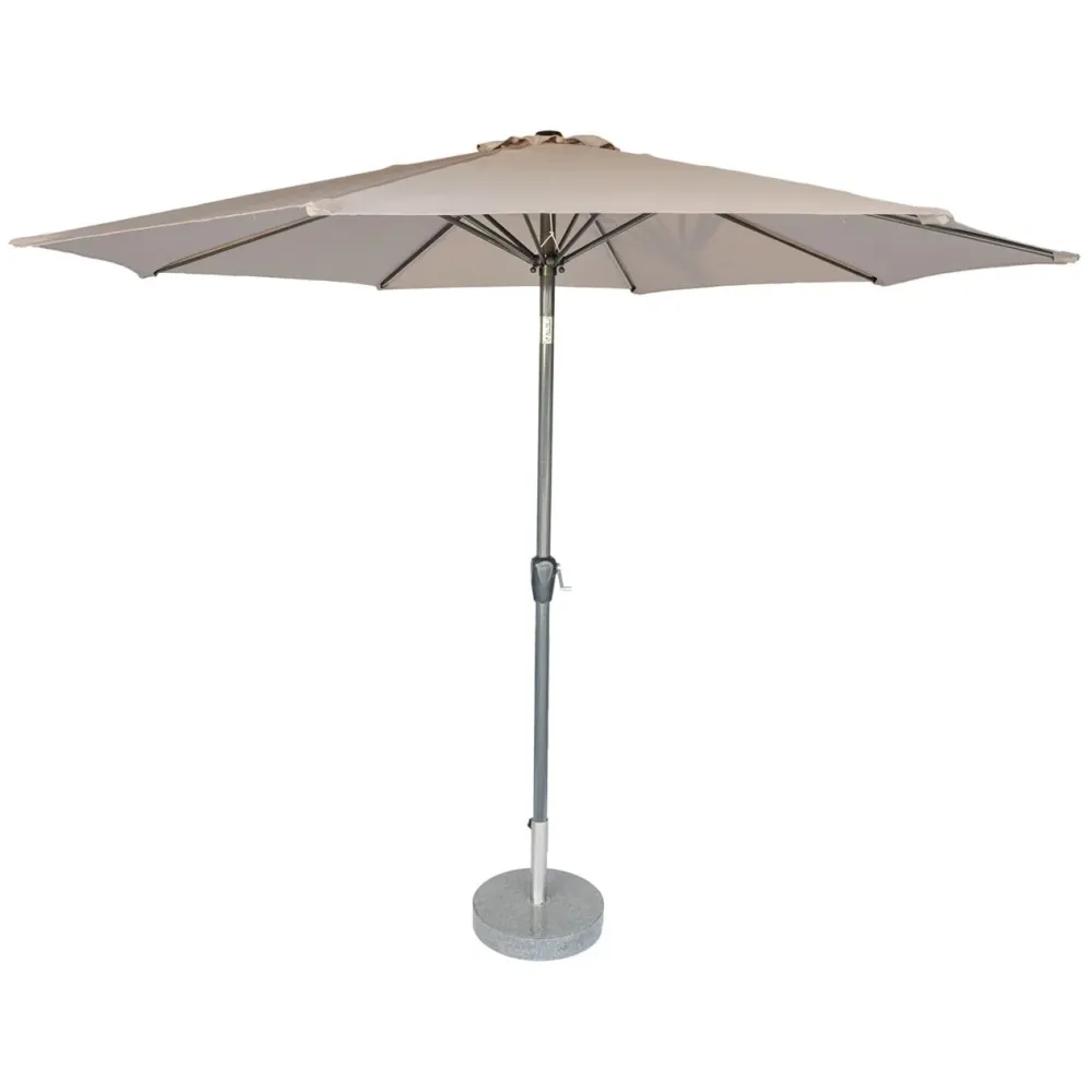 Kopu® ronde stokparasol 300 cm Calma met hoes en voet - Taupe